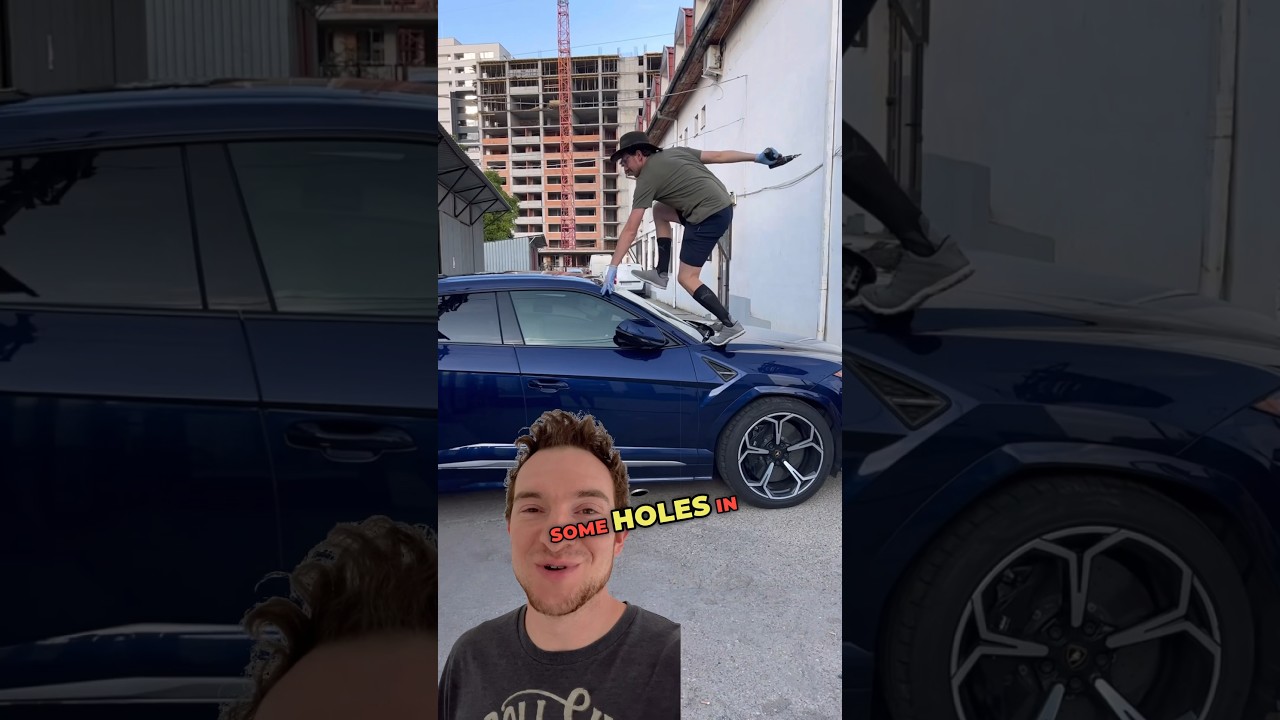 These talking Head videos are weird, but so was drilling holes in a Lambo #lamborghini #swisscheese