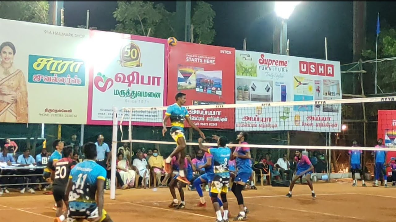 TAMIL NADU POLICE TEAM VS INDIAN BANK  volleyball 🏐match village thendral