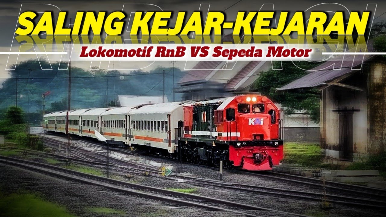 NEKAT KEJAR LOKOMOTIF MERAH BIRU 🔵🔴 Kejar-kejaran dari Stasiun Kotok Sampai Kalisat
