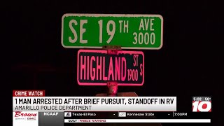 Amarillo police: Man arrested after pursuit in RV, standoff