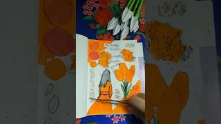 aesthetic orange journal #journaling #orange #orangejournal #aestheticjournal #journaling #flowers
