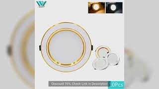 10pcs/lot LED Downlight Gold/Silver/White Body 5W 9W 12W 15W 18W Round Led Ceiling Light 12V 24V 110