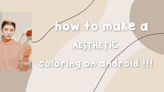 How to make a aesthetic coloring for fps on android || aesthetic tutorials for fps
