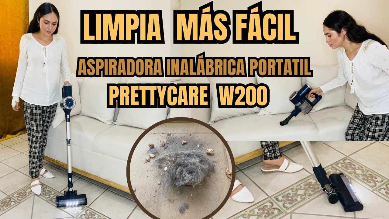 LIMPIEZA EN CASA 🏡 CON ASPIRADORA INALÁMBRICA PRETTYCARE W200 