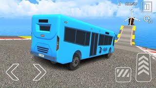 Impossible bus stunt | bus simulator bis stunt | mega ramp bus - android gameplay screenshot 2