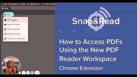 Snap&Read: How to Access PDFs Using the New PDF Reader Workspace in Chrome