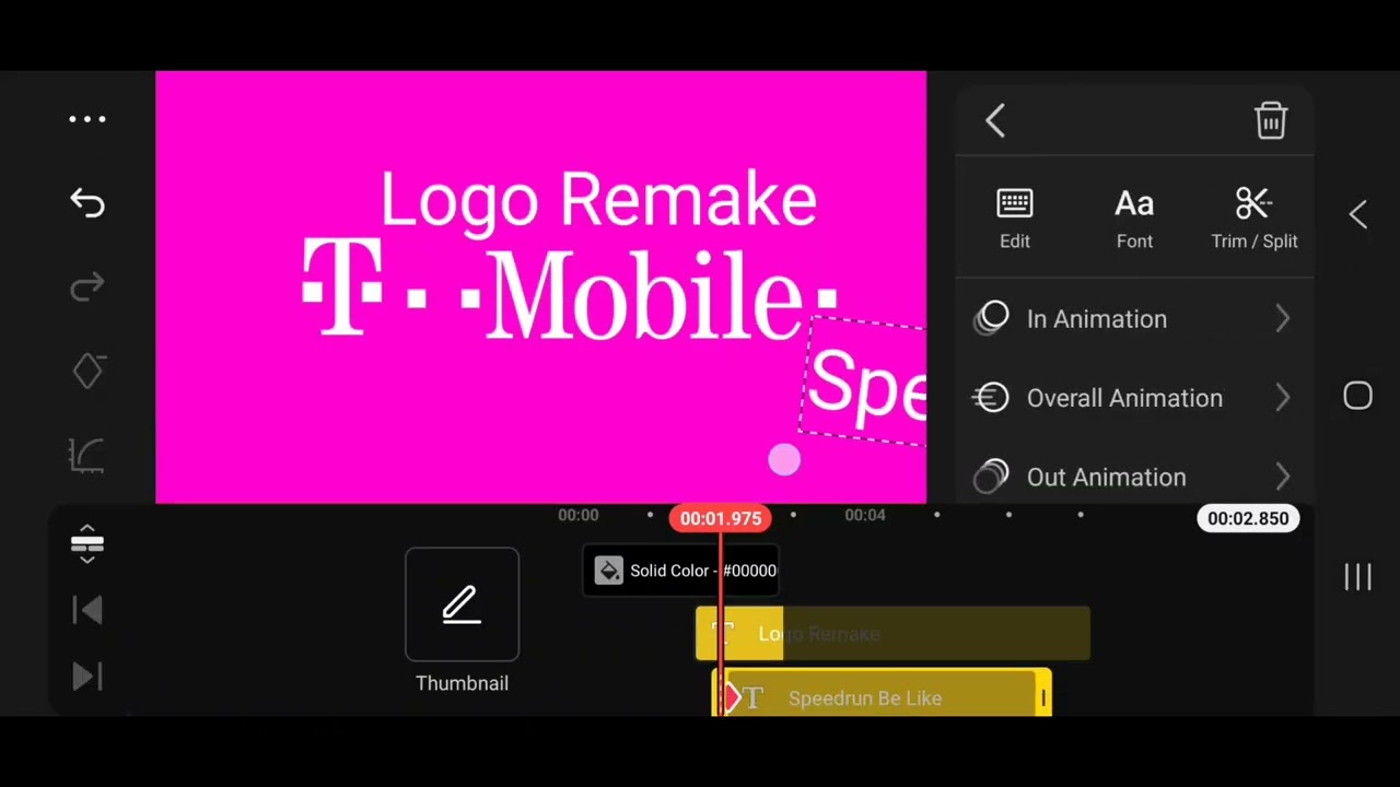 T-mobile Logo Remake Kinemaster speedrun be like x16 speed