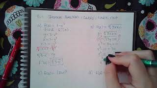 11.1 Inverse function Cubic, cube root
