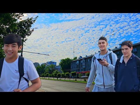 Алматы по Абая от Масанчи до Желтоксан, прогулка, утро, тишина