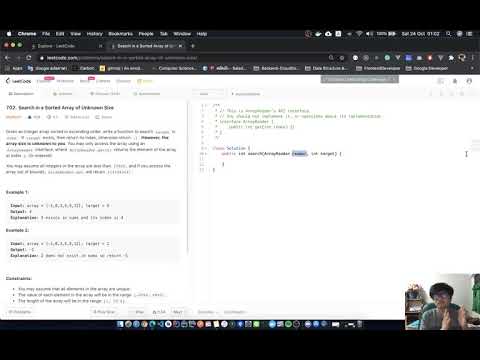 ทำโจทย์ Leetcode: Search in a Sorted Array of Unknown Size