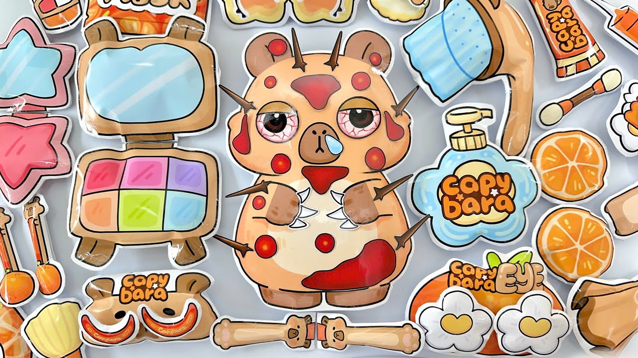 ( 🐻 Paper DIY 🐻 ] Capybara Makeup Blind Bag 1000$ | Make-up, Skincare, Fashion | ASMR