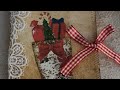 Vintage Christmas card, with decorations🎅🎄