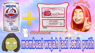 CARA MEMUTIHKAN WAJAH CEPAT DENGAN MASKER ALAMI 1 Susu Beruang + Tepung Beras