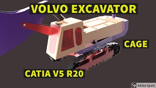 VOLVO  Excavator - CAGE | CATIA V5 R20 | Part design | Surfacing | Rendering | JCB screenshot 3