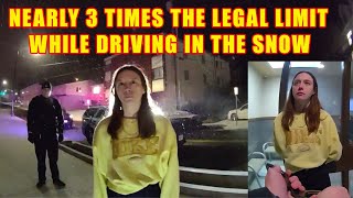 Drunk 21-Year-Old is Almost 3 Times the Legal Limit While Driving in the Snow