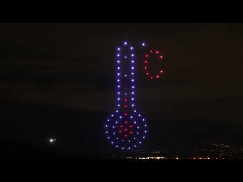 Drone show for the 75th Anniversary of WMO