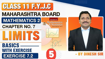Class 11 Chp.7 Limits Lec-5 Ex.7.2 | FYJC Science/Arts | MATHS I | Success Batch | Dinesh Sir