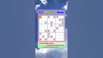 The New York Times Daily #Sudoku 2025-10-28 Medium #puzzle #games #education #braingames