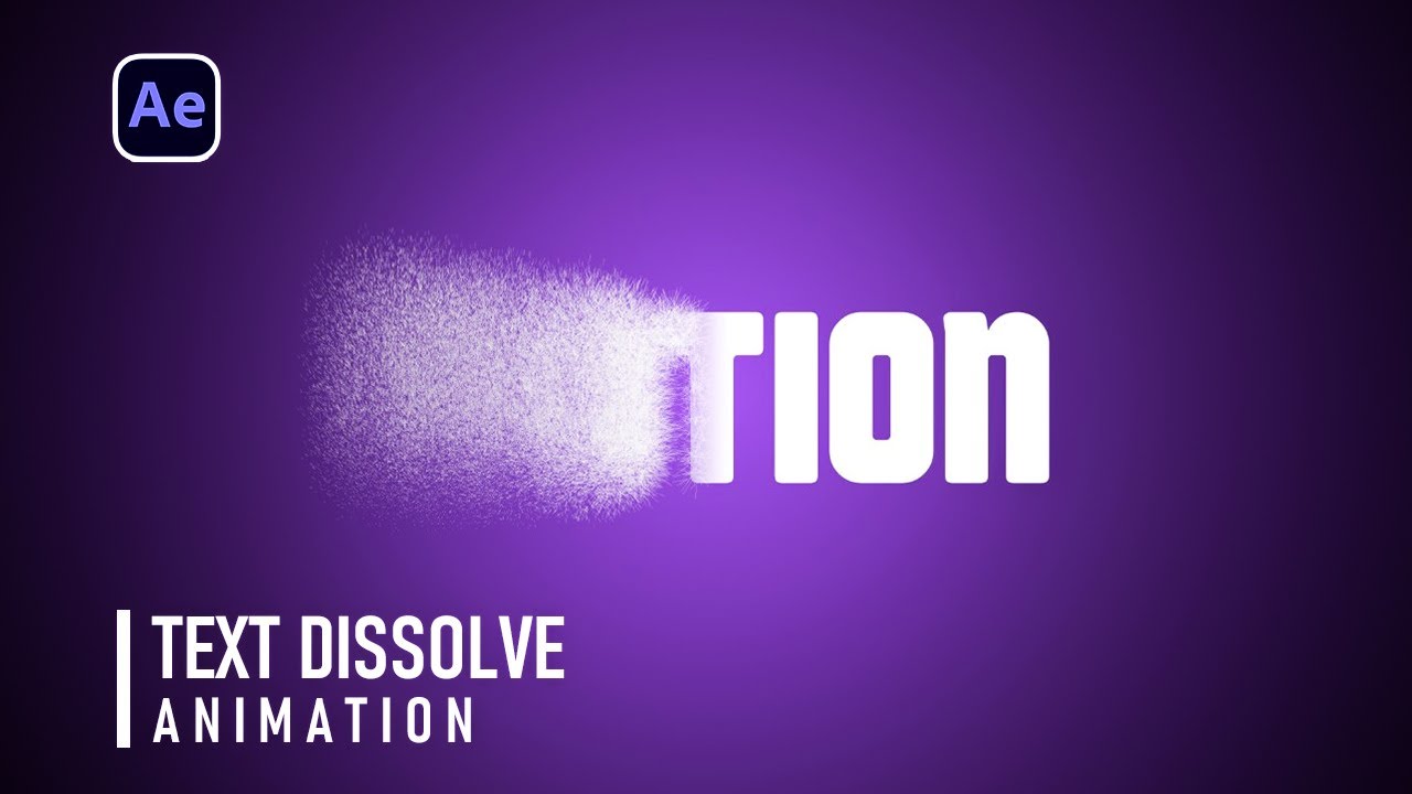 Text Dissolve Animation in After Effects / Easy AE Tutorial - YouTube