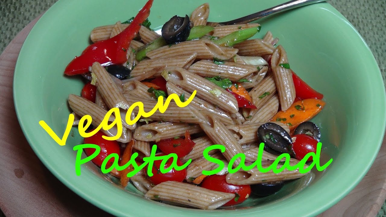 Pasta Salad with Balsamic Vinaigrette Vegan Recipe YouTube