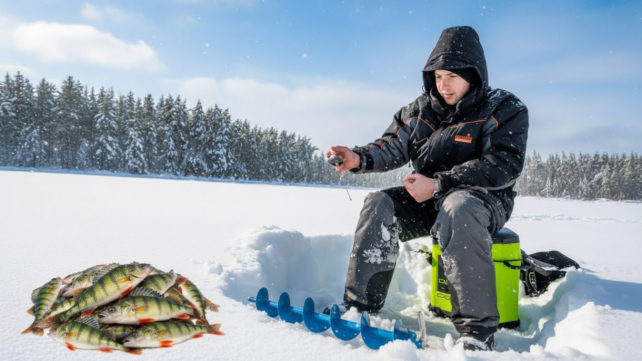 ЦЕЛАЯ ГОРА ОКУНЕЙ. ТАКОЕ БЫВАЕТ НЕ ТОЛЬКО В ЯКУТИИ!!! Зимняя рыбалка на лесном озере в глухозимье! 