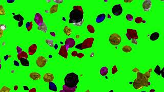 4K Green Screen Falling Gems Free Footage