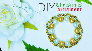 How to make Wreath Christmas ornament |Christmas Wreath  for Christmas tree|Beads art\vineeta mishra