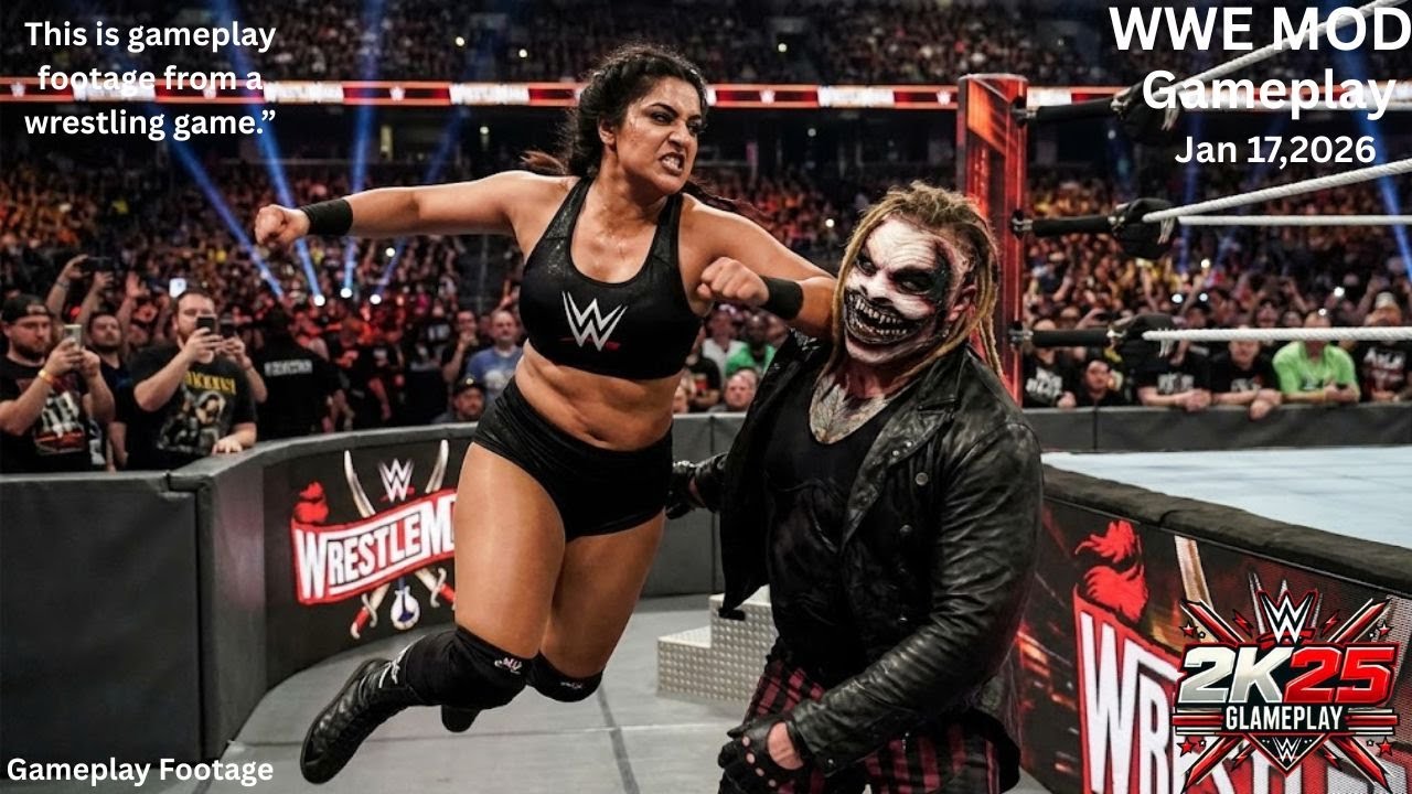 WWE 2K25 - Брей Уайатт против Американской Дивы | Геймплей межгендерного матча | 17 января 2026 г.