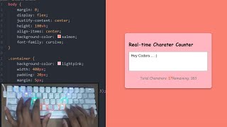 ASMR Programming - Real Time Character Counter - No Talking