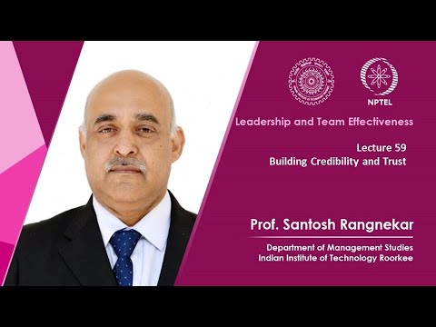 Lecture 59: Building Credibility and Trust
