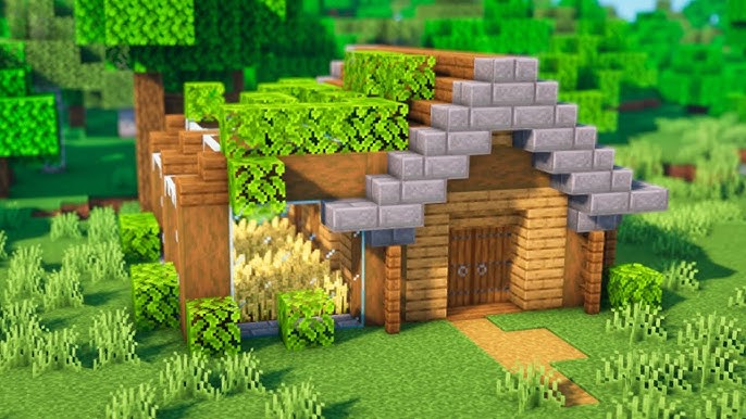 Casa com madeira de cerejeira #minecraft #build #tutorial 