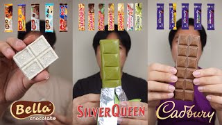 Kompilasi Mukbang Berbagai Macam Coklat Bella, Silverqueen, Dan Cadbury