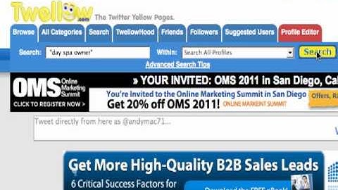 Twitter Tutorial-Use Twellow to find your Target market for Twitter