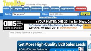 Twitter Tutorial-Use Twellow to find your Target market for Twitter