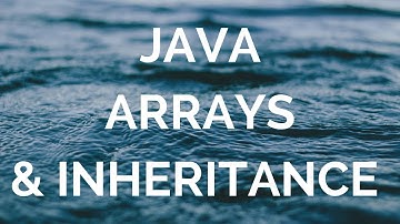 Java arrays and inheritance (manohar academy)