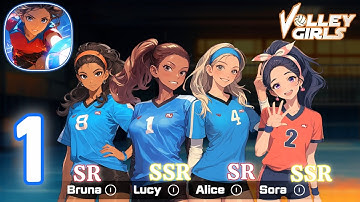 Volley Girls: Volleyball SPIKE - Gameplay Walkthrough Part 1 - Training & Tutorial (iOS, Android)