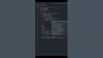 Find the 2nd largest element in a given array using C++   #shorts