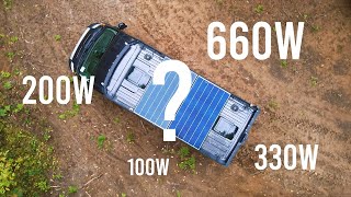 what is the perfect amount of solar for van life?