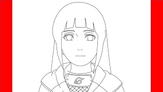 ESBOÇO - Hinata Hyuga #naruto #drawing #boruto #howtodrawanime #howtod