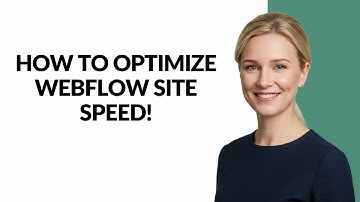 HOW TO OPTIMIZE WEBFLOW SITE SPEED! - Julia