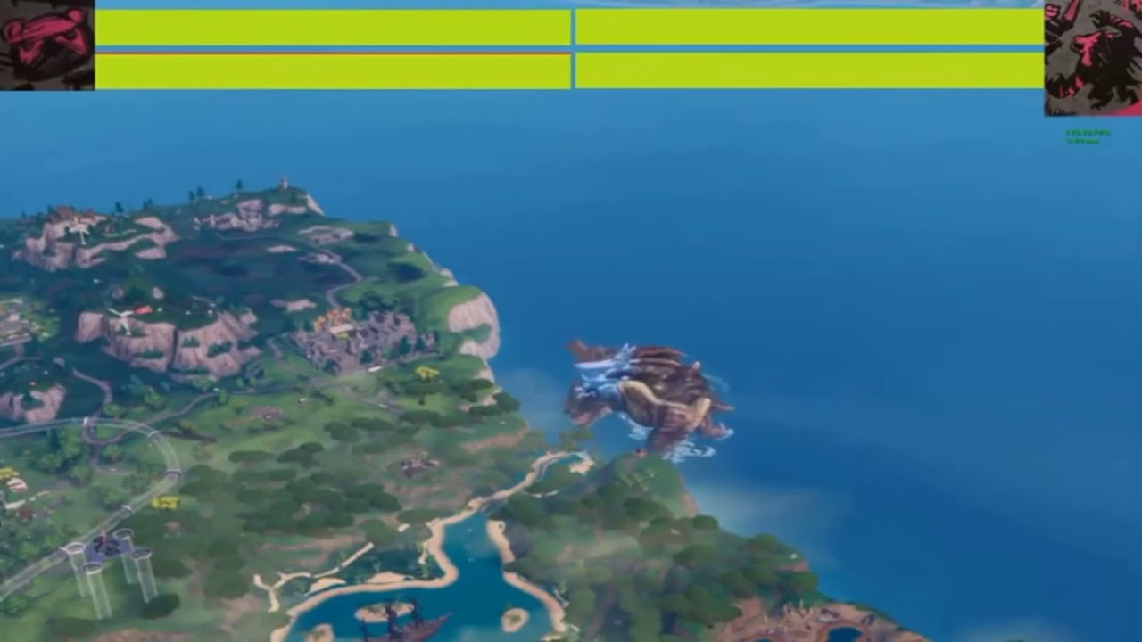 Robot vs monster with health bars