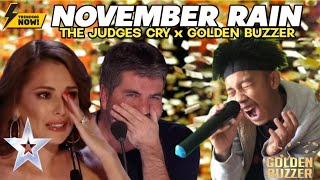 Golden Buzzer : Simon cowell cried when they heard the song November rain from a contestant Filipino
