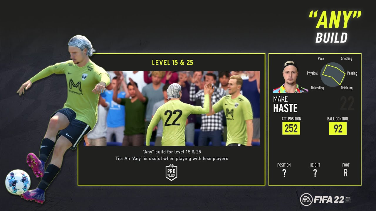 FIFA 22 PRO CLUBS | "ANY" Builds (Level 15-25)