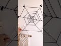 【Halloween DIY】How to make Spider web with yarn 蜘蛛の巣の作り方 #shorts #diycrafts