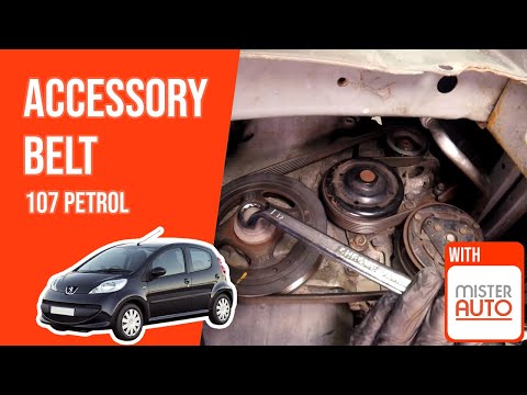 How to replace the accessory belt Peugeot 107 1.0 🚗