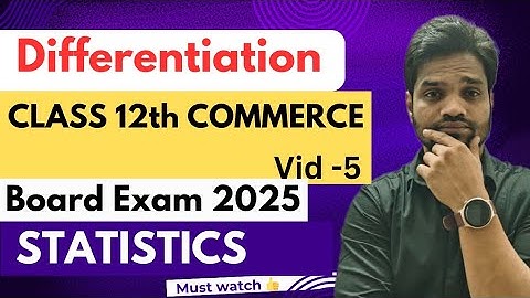 Differentiation chap-5 || Std 12 Statistics || part-5 || GSEB || Abhishek sir commerce