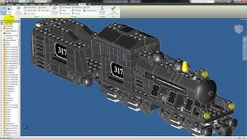 Lego Train Assembled in Autodesk Inventor (Normalized Audio)