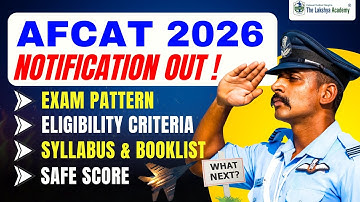 AFCAT 1 2026 NOTIFICATION OUT | AFCAT 2026 PREPARATION & STRATEGY | AFCAT AGE CRITERIA & SAFE SCORE