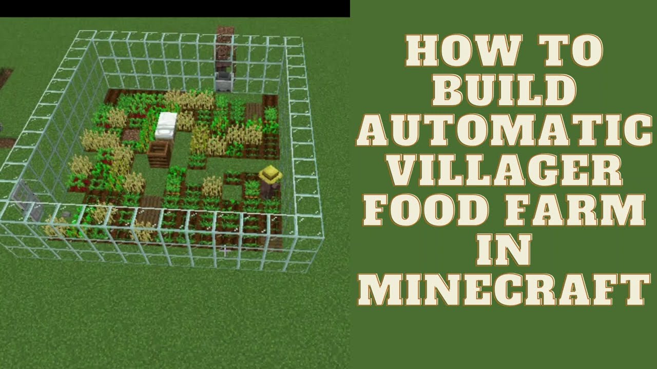 How to build automatic villager food farm in Minecraft tutorial | Super Wolf