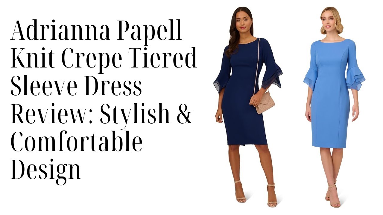 adrianna papell women's knit crepe tiered sleeve dress reviews Adrianna Papell Women's Knit Crepe Tiered Sleeve Dress, Hunter, 16 :  Amazon.co.uk: Fashion